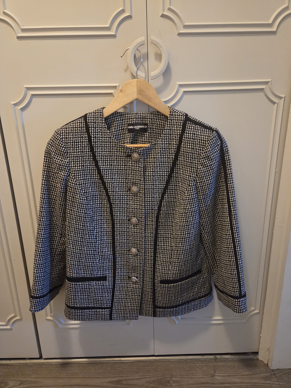 Karl Lagerfeld Black & White Contrast Jacket
